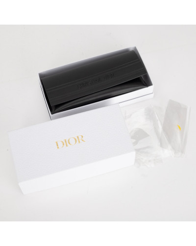 Dior Okulary srebrne pilotki cieniowane szkła + wymienne
