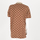 Gucci T-shirt polo brazowy w monogram