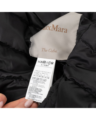 Max Mara Kamizelka długa czarna pikowana the cube