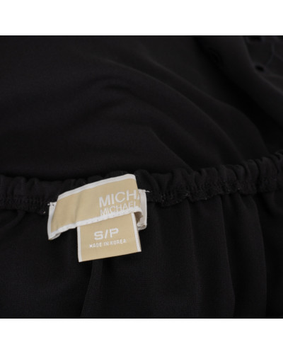Michael Kors Sukienka czarna z azurowym dołem