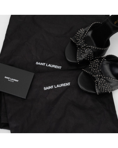 Saint Laurent  Szpilki czarne z jetami odkryte palce
