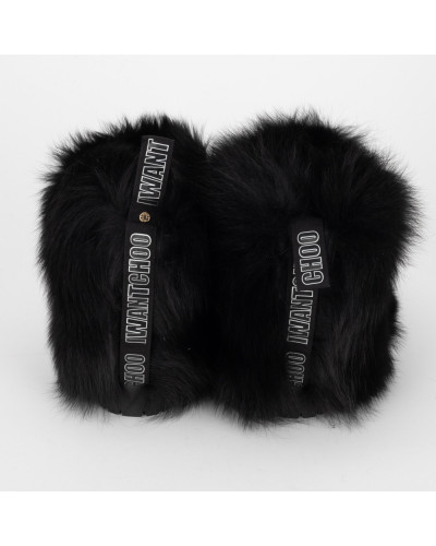 Jimmy Choo Zimowce czarne futrzane
