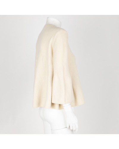 Alexander McQueen Sweter kremowy wełniany