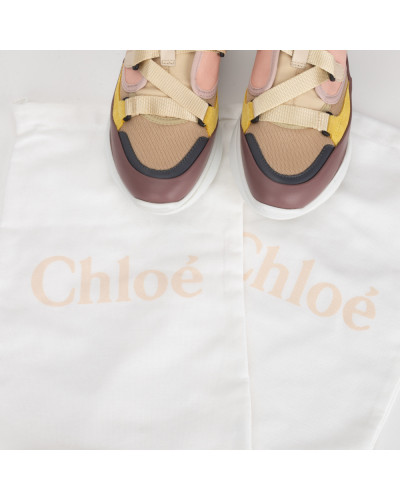 Chloe Buty sportowe różowe sneakersy z klamrami