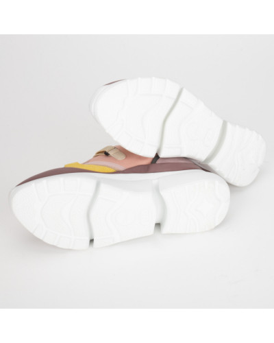 Chloe Buty sportowe różowe sneakersy z klamrami