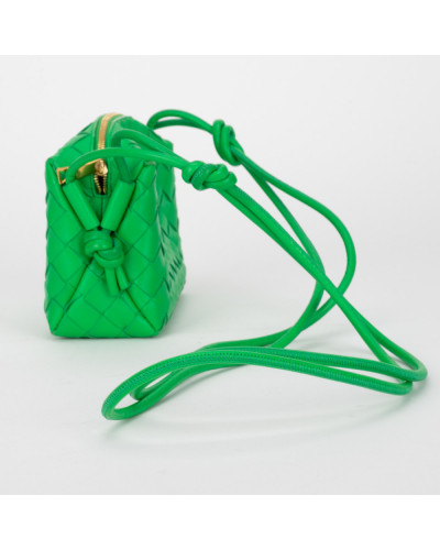 Bottega Veneta Torba zielona Mini Loop Camera Bag