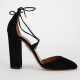 Aquazzura Szpilki czarne zamszowe