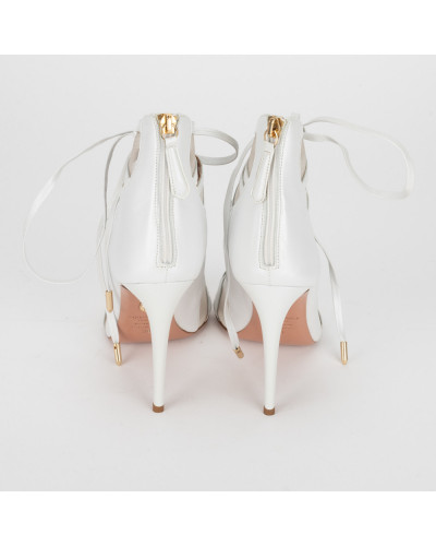 Aquazzura Szpilki sandały perłowe
