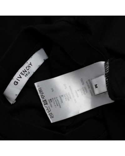 Givenchy Bluzka czrana z białym logo dziurki