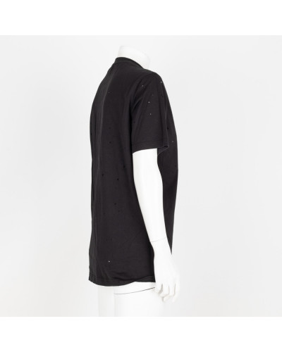 Givenchy Bluzka czrana z białym logo dziurki