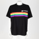 Burberry T-shirt czarny z tęczą
