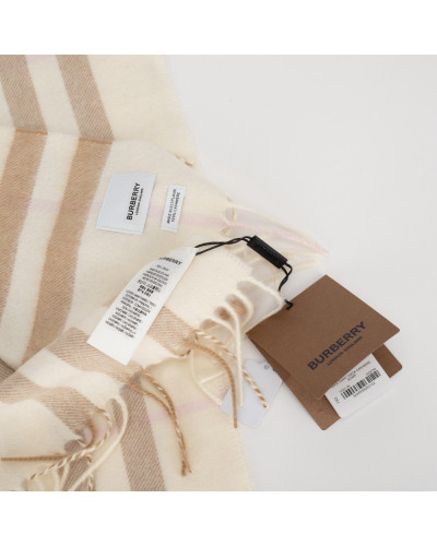 Burberry Szalik kaszmirowy różowo-beżowy