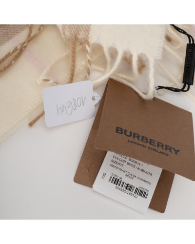 Burberry Szalik kaszmirowy różowo-beżowy