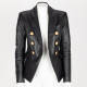 Balmain Marynarka skórzana