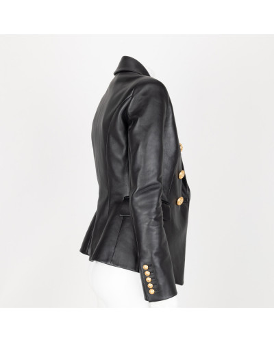 Balmain Marynarka skórzana
