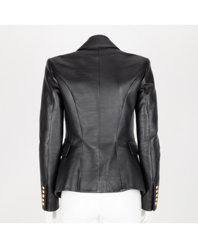 Balmain Marynarka skórzana