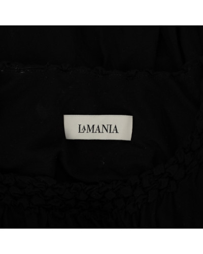La Mania Bluzka czarna z falbanami
