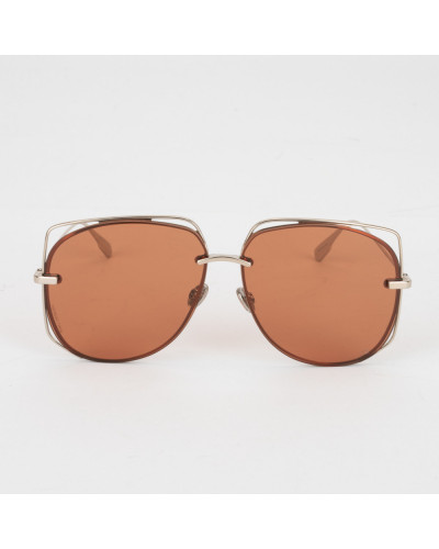 Dior Okulary srebrne oprawki + brazowe szkla