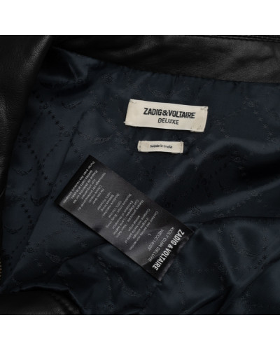 Zadig & Voltaire Kurtka skórzana z frędzlami