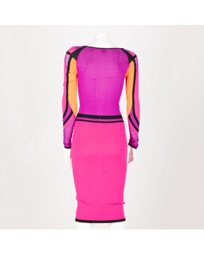 Pinko Sukienka roz fiolet pomarancz