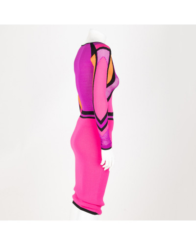 Pinko Sukienka roz fiolet pomarancz