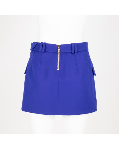 Balmain Spódnica niebieska z logo