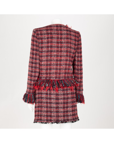 Pinko Komplet czerwony tweed krata