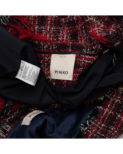 Pinko Komplet czerwony tweed krata