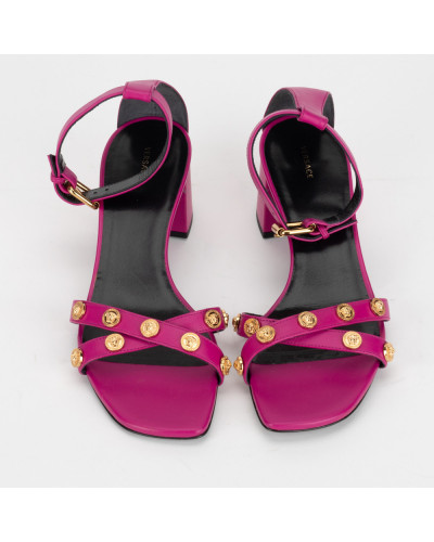 Versace Sandały rozowe + zlote dzety