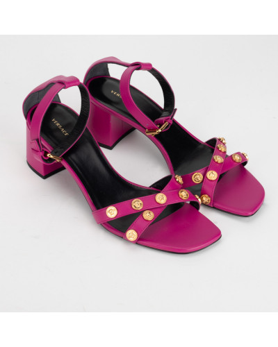 Versace Sandały rozowe + zlote dzety