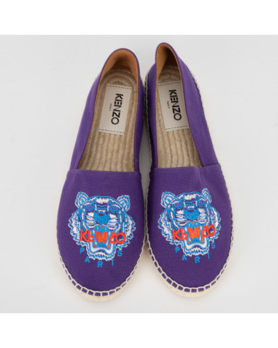 Kenzo Na płaskim fioletowe espadryle