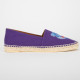 Kenzo Na płaskim fioletowe espadryle