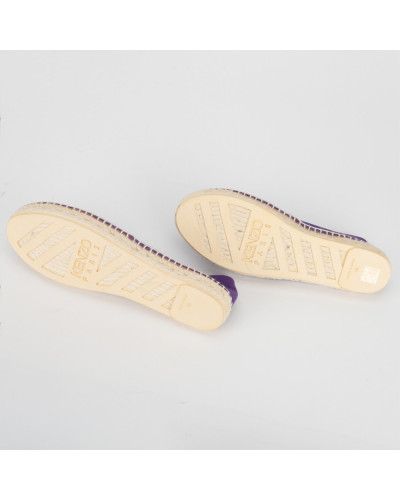 Kenzo Na płaskim fioletowe espadryle