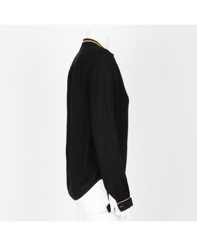 Zadig & Voltaire Koszula czarna koszula + zlota lamowka