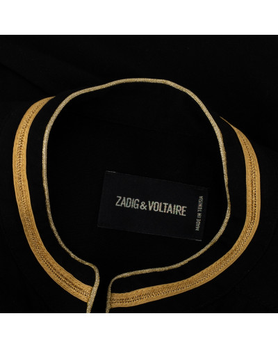 Zadig & Voltaire Koszula czarna koszula + zlota lamowka