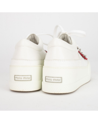 Miu Miu Sportowe buty na platformie