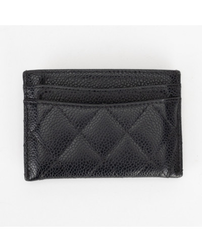 Chanel  Portfel na karty zdarcia na logo