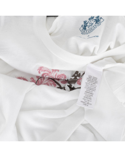 Juicy Couture Bluzka biała z różowym wzorami brokatowymi