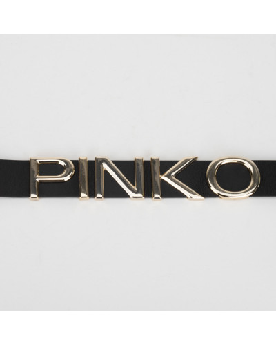 Pinko Pasek czarny z logo