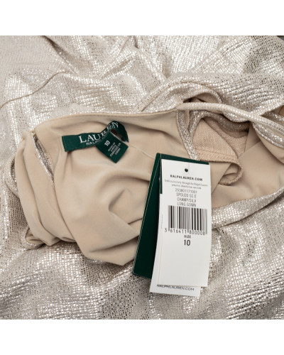 Ralph Lauren Sukienka metaliczna srebrna