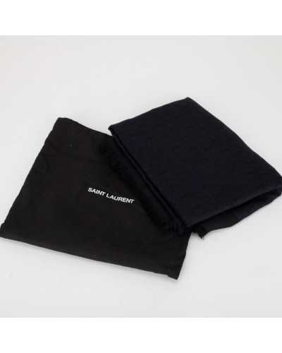 Saint Laurent  Chusta granatowa w logo
