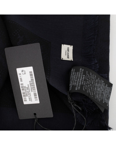 Saint Laurent  Chusta granatowa w logo