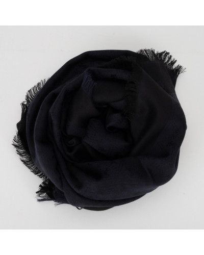 Saint Laurent  Chusta granatowa w logo