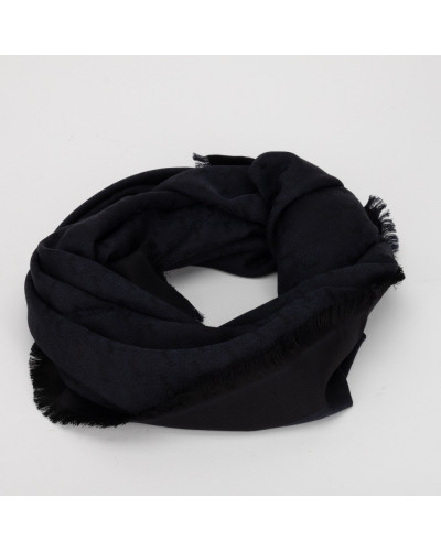Saint Laurent  Szalik i chusta YSL w logo granat