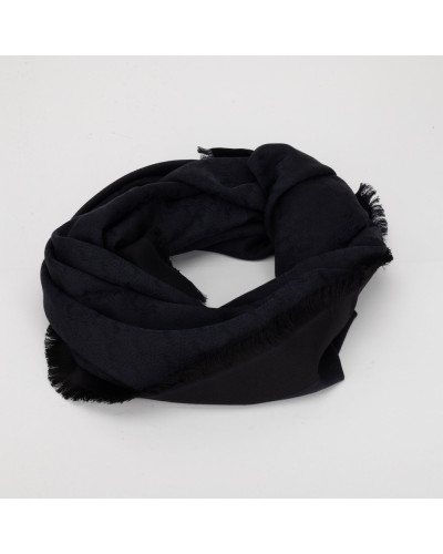 Saint Laurent  Szalik i chusta YSL w logo granat
