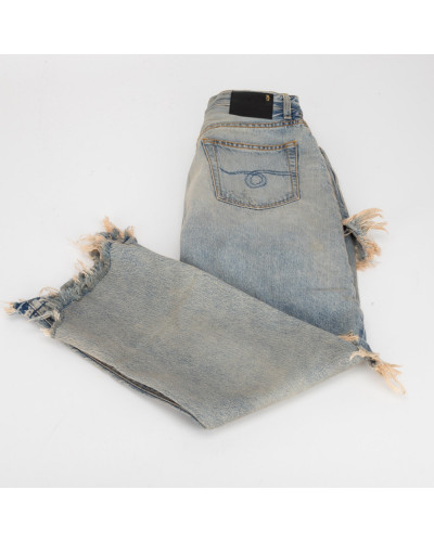 R13 Jeansy jeansy z dziurami