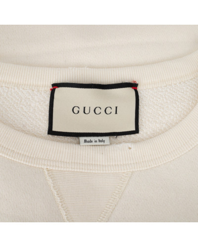 Gucci Bluza ecru z napisami
