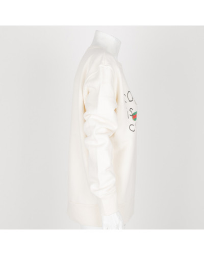 Gucci Bluza ecru z napisami