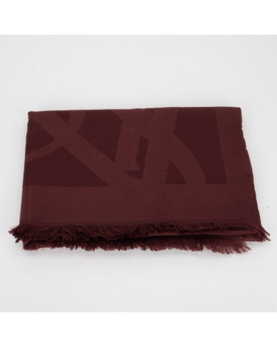 Saint Laurent  Szalik i chusta bordowa