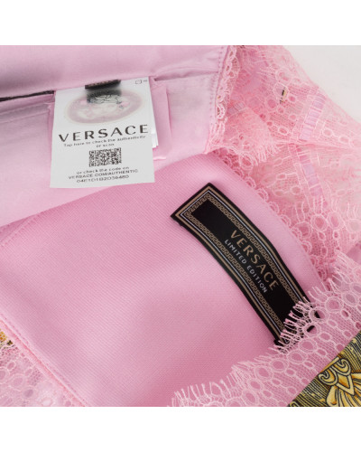 Versace Komplet top różowy i legginsy